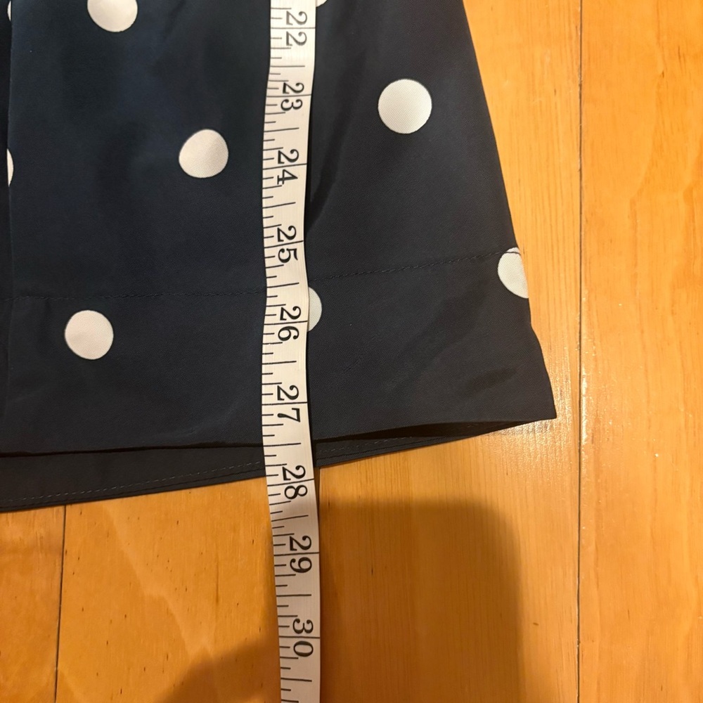 Old Navy 3X Polka Dot Fit & Flare Dress Smocked Stretch Navy White Retro - Picture 12 of 15